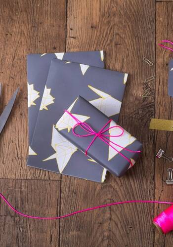Crane Gift Wrap And Tags Set, £7